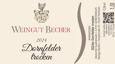Produktbild von: <br>2022er Dornfelder trocken 1,0l<br>
