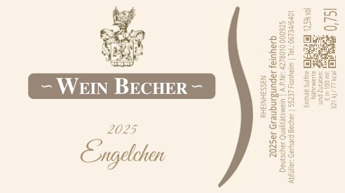 Produktbild von: <br>2025er „Engelchen“ Grauer Burgunder feinherb 0,75l<br>